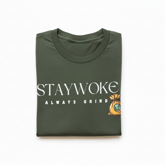 Stay Woke Tee ( Green )