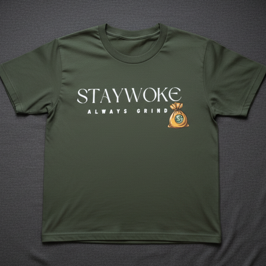Stay Woke Tee ( Green )