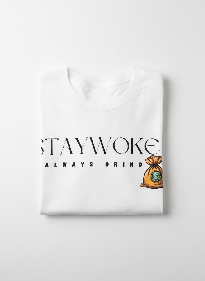 Stay Woke  Tee ( White  )