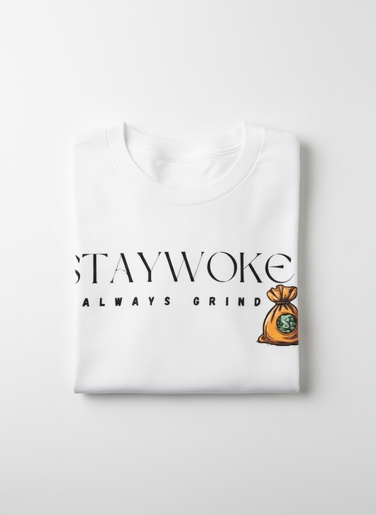 Stay Woke  Tee ( White  )
